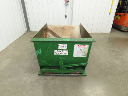Roura Self Dumping Hopper 1/2 Yard Forklift Steel Dumpster 50x38x32" 2000LBS