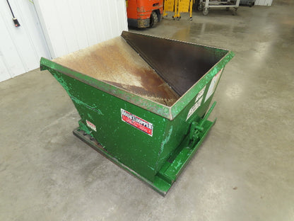 Roura Self Dumping Hopper 1/2 Yard Forklift Steel Dumpster 50x38x32" 2000LBS