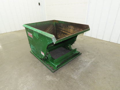 Roura Self Dumping Hopper 1/2 Yard Forklift Steel Dumpster 50x38x32" 2000LBS
