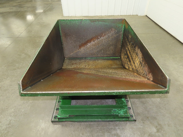 Roura Self Dumping Hopper 1/2 Yard Forklift Steel Dumpster 50x38x32" 2000LBS