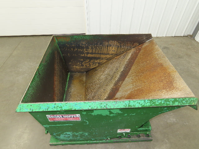 Roura Self Dumping Hopper 1/2 Yard Forklift Steel Dumpster 50x38x32" 2000LBS