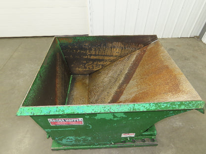 Roura Self Dumping Hopper 1/2 Yard Forklift Steel Dumpster 50x38x32" 2000LBS