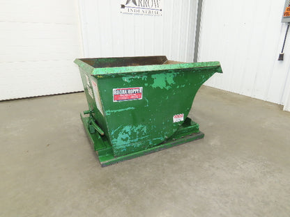 Roura Self Dumping Hopper 1/2 Yard Forklift Steel Dumpster 50x38x32" 2000LBS