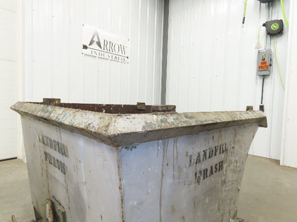 Roura Self Dumping Hopper 1/2 Yard Forklift Steel Dumpster 50x38x32" 2000LBS