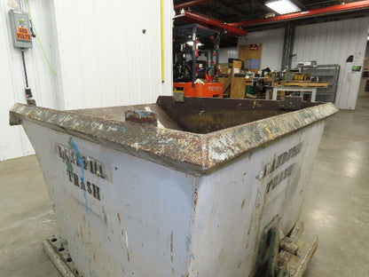Roura Self Dumping Hopper 1/2 Yard Forklift Steel Dumpster 50x38x32" 2000LBS