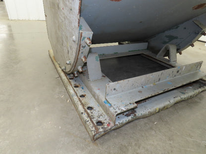Roura Self Dumping Hopper 1/2 Yard Forklift Steel Dumpster 50x38x32" 2000LBS
