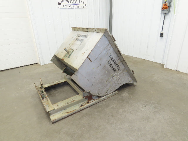 Roura Self Dumping Hopper 1/2 Yard Forklift Steel Dumpster 50x38x32" 2000LBS