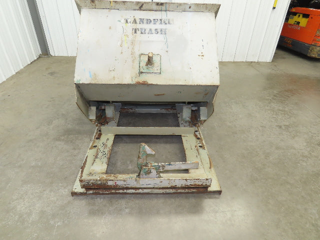 Roura Self Dumping Hopper 1/2 Yard Forklift Steel Dumpster 50x38x32" 2000LBS