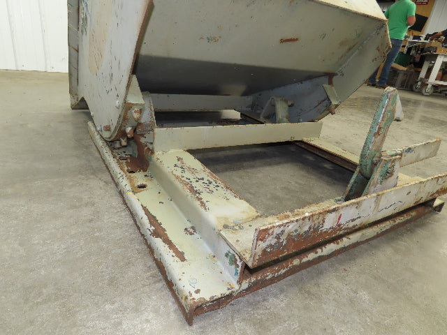 Roura Self Dumping Hopper 1/2 Yard Forklift Steel Dumpster 50x38x32" 2000LBS