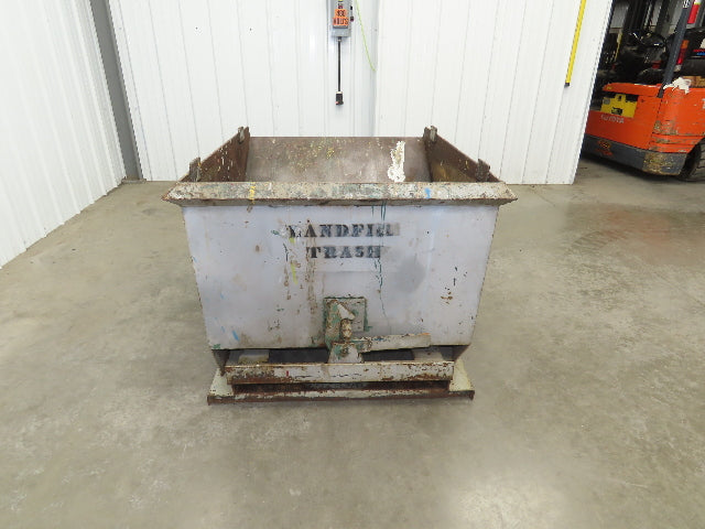 Roura Self Dumping Hopper 1/2 Yard Forklift Steel Dumpster 50x38x32" 2000LBS