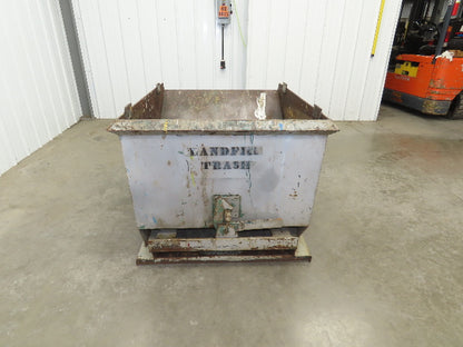 Roura Self Dumping Hopper 1/2 Yard Forklift Steel Dumpster 50x38x32" 2000LBS