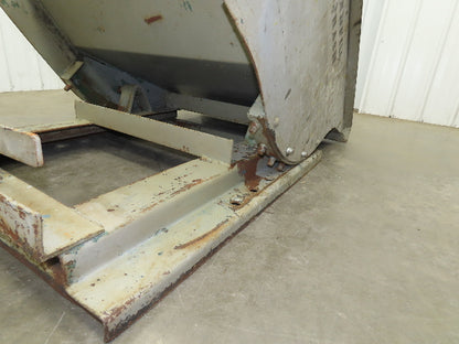 Roura Self Dumping Hopper 1/2 Yard Forklift Steel Dumpster 50x38x32" 2000LBS