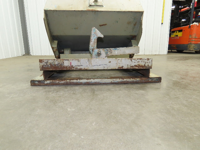 Roura Self Dumping Hopper 1/2 Yard Forklift Steel Dumpster 50x38x32" 2000LBS