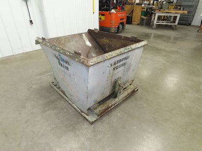 Roura Self Dumping Hopper 1/2 Yard Forklift Steel Dumpster 50x38x32" 2000LBS