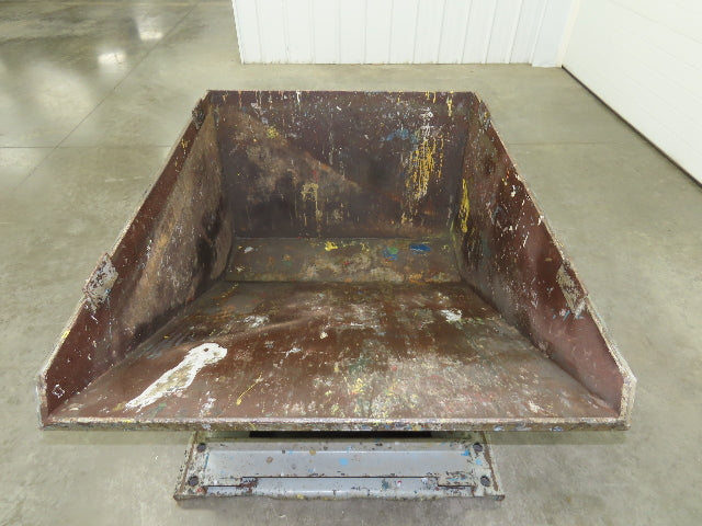 Roura Self Dumping Hopper 1/2 Yard Forklift Steel Dumpster 50x38x32" 2000LBS