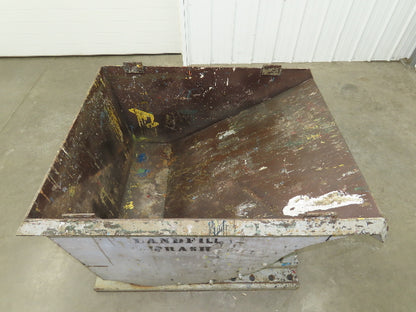 Roura Self Dumping Hopper 1/2 Yard Forklift Steel Dumpster 50x38x32" 2000LBS