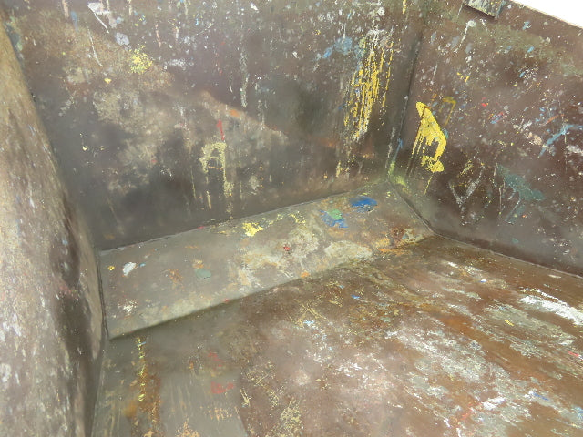 Roura Self Dumping Hopper 1/2 Yard Forklift Steel Dumpster 50x38x32" 2000LBS