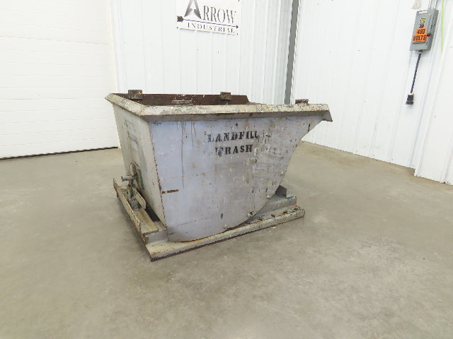 Roura Self Dumping Hopper 1/2 Yard Forklift Steel Dumpster 50x38x32" 2000LBS