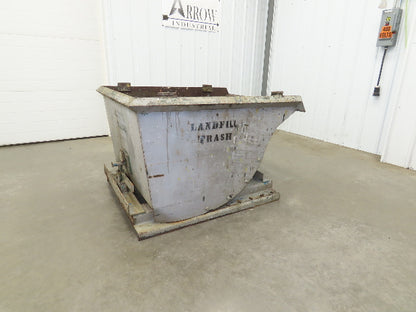 Roura Self Dumping Hopper 1/2 Yard Forklift Steel Dumpster 50x38x32" 2000LBS