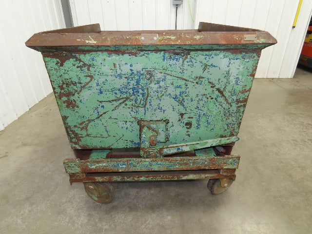 Roura Self Dumping Hopper 1/2 Yard Forklift Steel Dumpster 50x38x42" 2000LBS