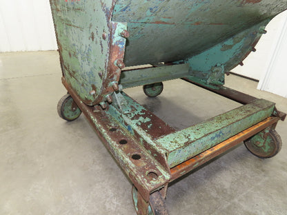 Roura Self Dumping Hopper 1/2 Yard Forklift Steel Dumpster 50x38x42" 2000LBS