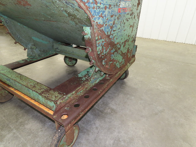 Roura Self Dumping Hopper 1/2 Yard Forklift Steel Dumpster 50x38x42" 2000LBS