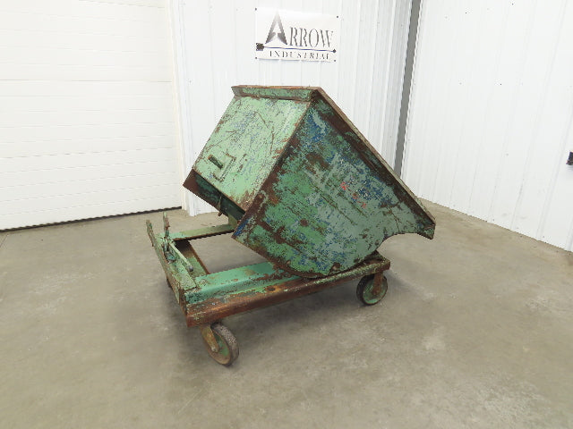 Roura Self Dumping Hopper 1/2 Yard Forklift Steel Dumpster 50x38x42" 2000LBS