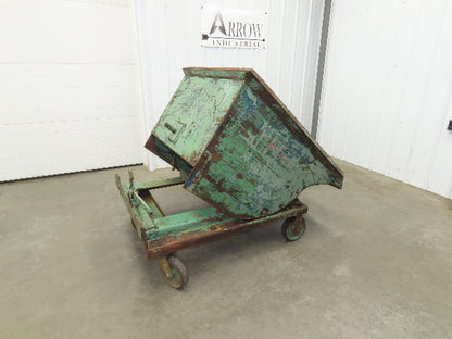 Roura Self Dumping Hopper 1/2 Yard Forklift Steel Dumpster 50x38x42" 2000LBS