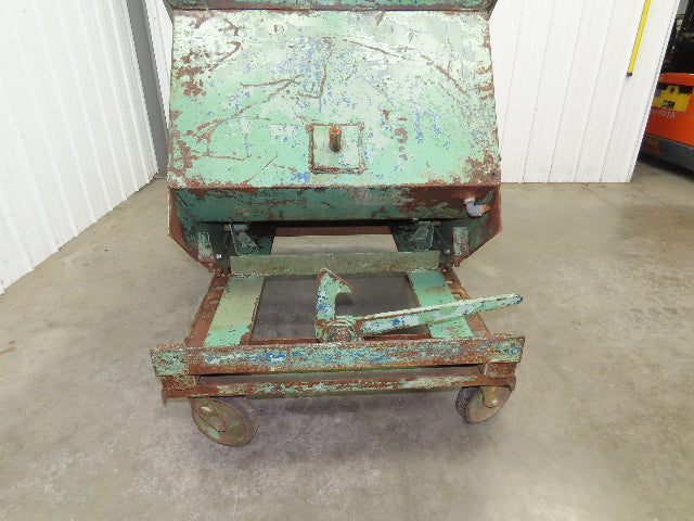Roura Self Dumping Hopper 1/2 Yard Forklift Steel Dumpster 50x38x42" 2000LBS