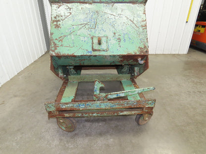Roura Self Dumping Hopper 1/2 Yard Forklift Steel Dumpster 50x38x42" 2000LBS