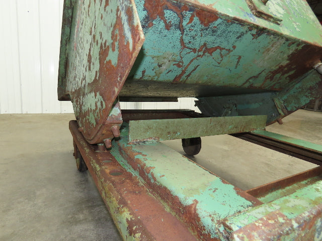 Roura Self Dumping Hopper 1/2 Yard Forklift Steel Dumpster 50x38x42" 2000LBS