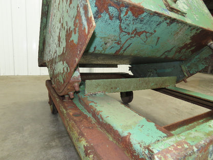 Roura Self Dumping Hopper 1/2 Yard Forklift Steel Dumpster 50x38x42" 2000LBS