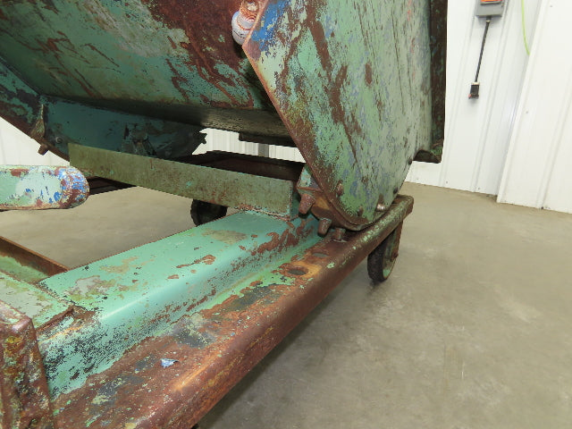 Roura Self Dumping Hopper 1/2 Yard Forklift Steel Dumpster 50x38x42" 2000LBS
