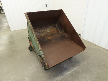 Roura Self Dumping Hopper 1/2 Yard Forklift Steel Dumpster 50x38x42" 2000LBS