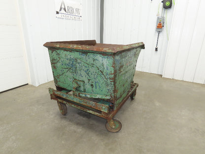 Roura Self Dumping Hopper 1/2 Yard Forklift Steel Dumpster 50x38x42" 2000LBS
