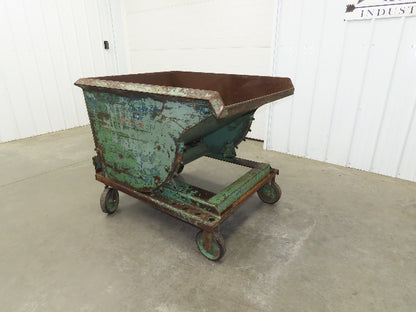 Roura Self Dumping Hopper 1/2 Yard Forklift Steel Dumpster 50x38x42" 2000LBS