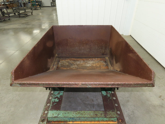 Roura Self Dumping Hopper 1/2 Yard Forklift Steel Dumpster 50x38x42" 2000LBS