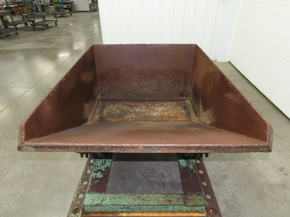 Roura Self Dumping Hopper 1/2 Yard Forklift Steel Dumpster 50x38x42" 2000LBS