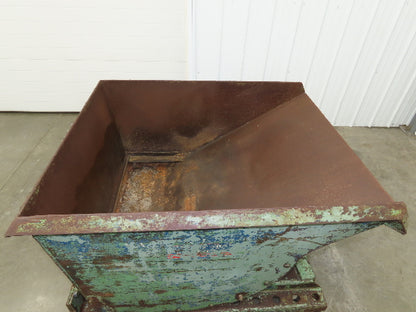 Roura Self Dumping Hopper 1/2 Yard Forklift Steel Dumpster 50x38x42" 2000LBS