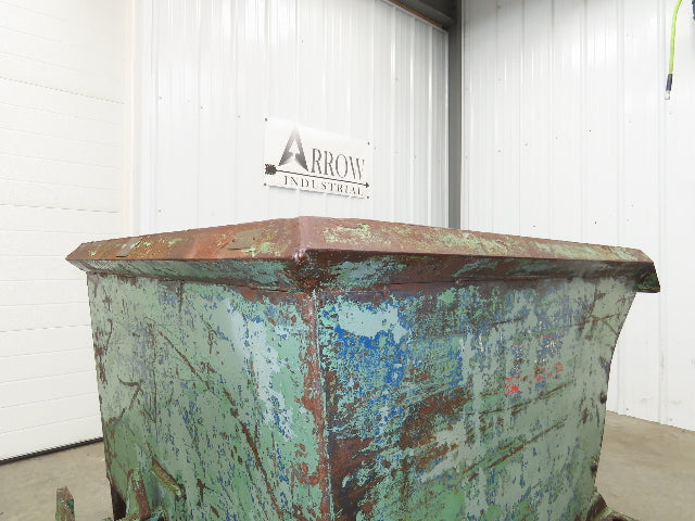 Roura Self Dumping Hopper 1/2 Yard Forklift Steel Dumpster 50x38x42" 2000LBS