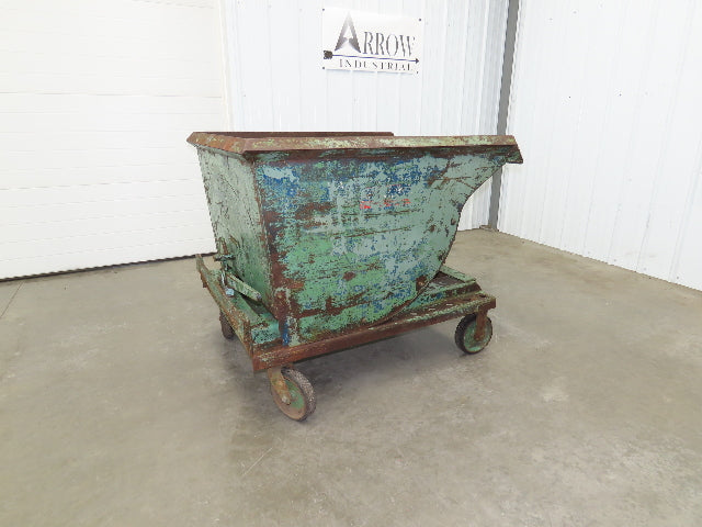 Roura Self Dumping Hopper 1/2 Yard Forklift Steel Dumpster 50x38x42" 2000LBS