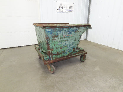 Roura Self Dumping Hopper 1/2 Yard Forklift Steel Dumpster 50x38x42" 2000LBS