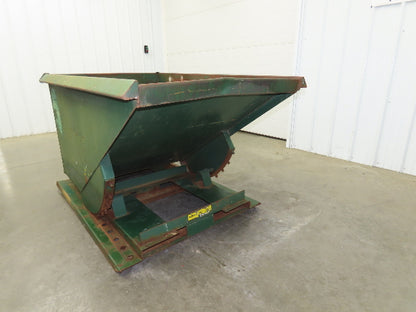 Jesco 211731 Self Dumping Hopper 1 Yd Capacity 2000lb 12 Gauge Steel