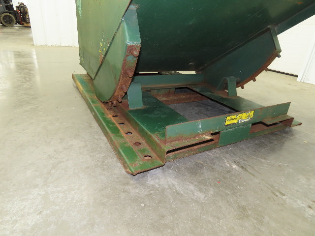 Jesco 211731 Self Dumping Hopper 1 Yd Capacity 2000lb 12 Gauge Steel