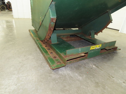 Jesco 211731 Self Dumping Hopper 1 Yd Capacity 2000lb 12 Gauge Steel