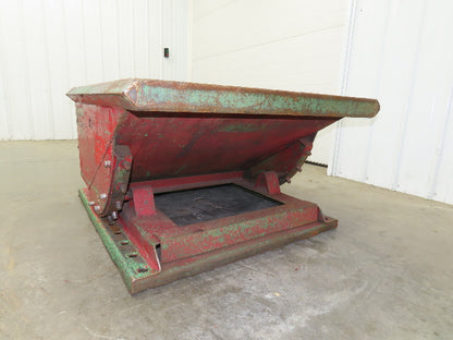 Roura Self Dumping Hopper 1/3 Yard Forklift Steel Dumpster 40x48x24" 2000LBS