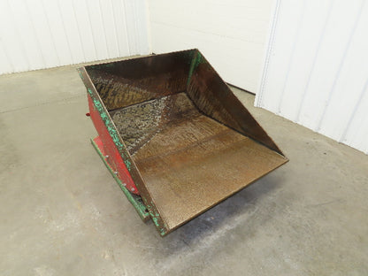 Roura Self Dumping Hopper 1/3 Yard Forklift Steel Dumpster 40x48x24" 2000LBS