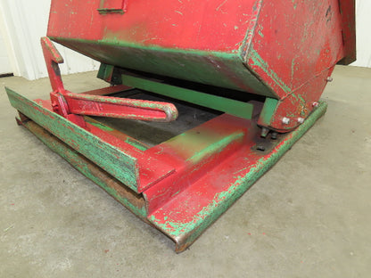 Roura Self Dumping Hopper 1/3 Yard Forklift Steel Dumpster 40x48x24" 2000LBS
