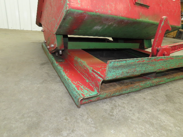 Roura Self Dumping Hopper 1/3 Yard Forklift Steel Dumpster 40x48x24" 2000LBS
