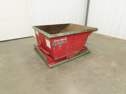 Roura Self Dumping Hopper 1/3 Yard Forklift Steel Dumpster 40x48x24" 2000LBS